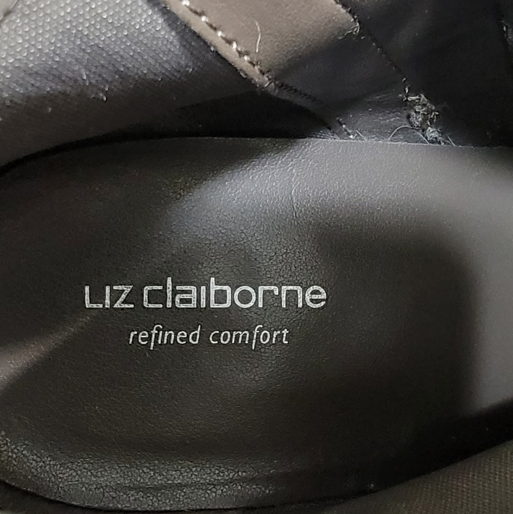 Liz Claiborne Refined Comfort Leather Double Zip Round Toe Ankle Booties Size 10 - Picture 2 of 13